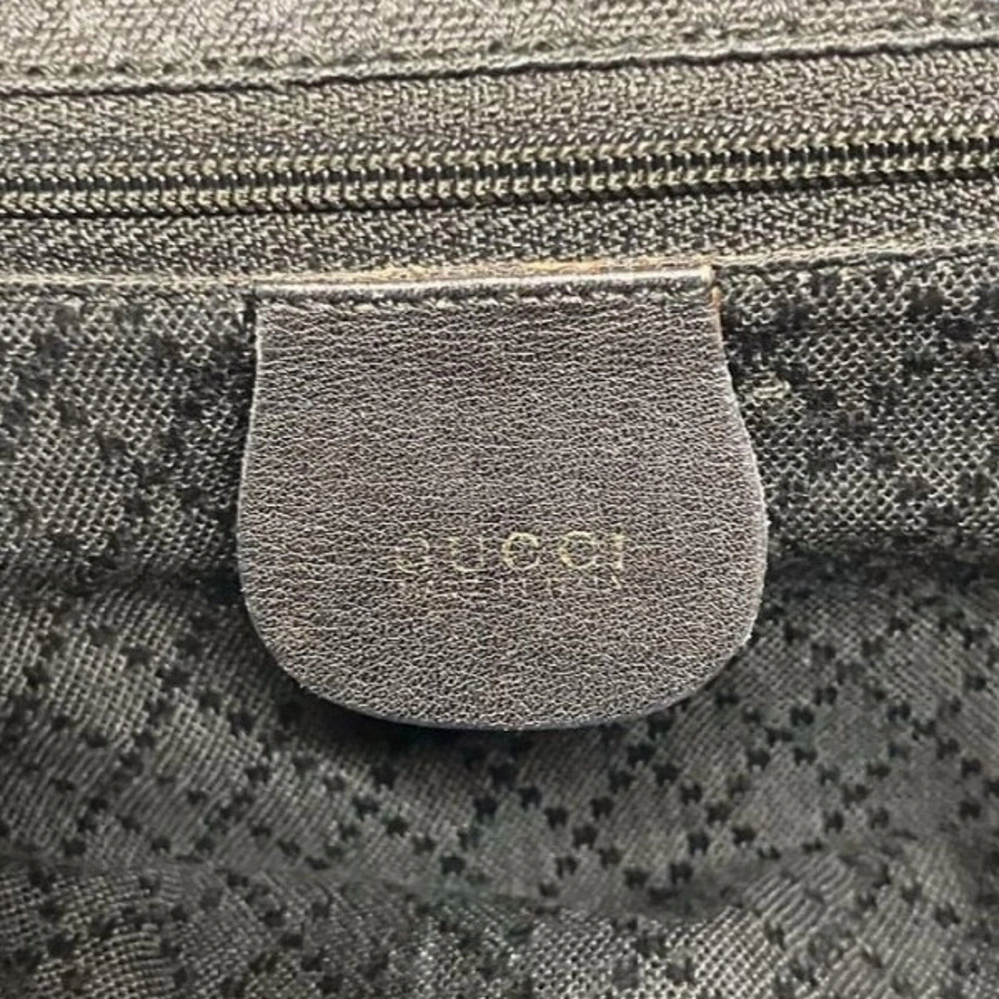 Gucci Black Bamboo Backpack ()
