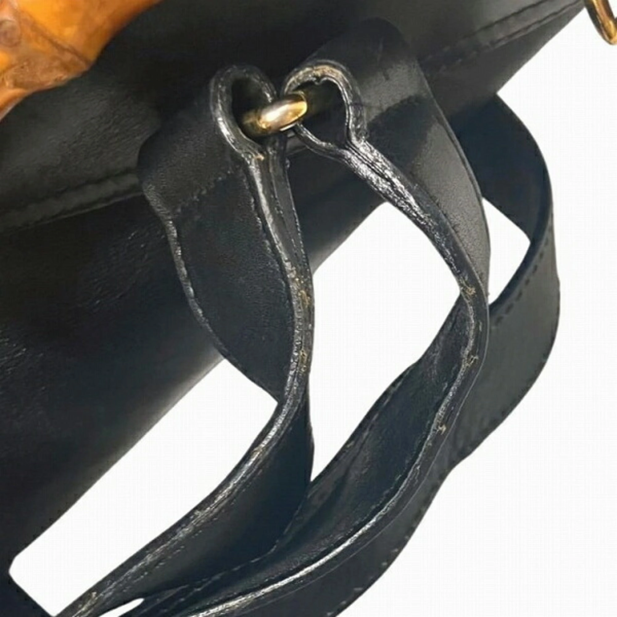 Gucci Black Bamboo Backpack ()