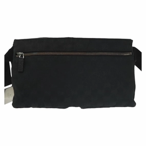 Gucci Black Canvas Shoulder Bag ()