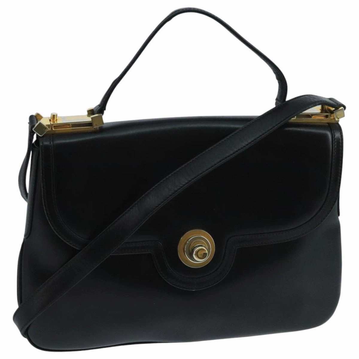 Gucci Black Leather Shoulder Bag ()