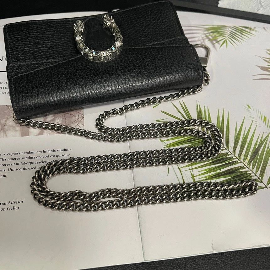 Gucci Black Mini Dionysus WOC Crossbody Bag