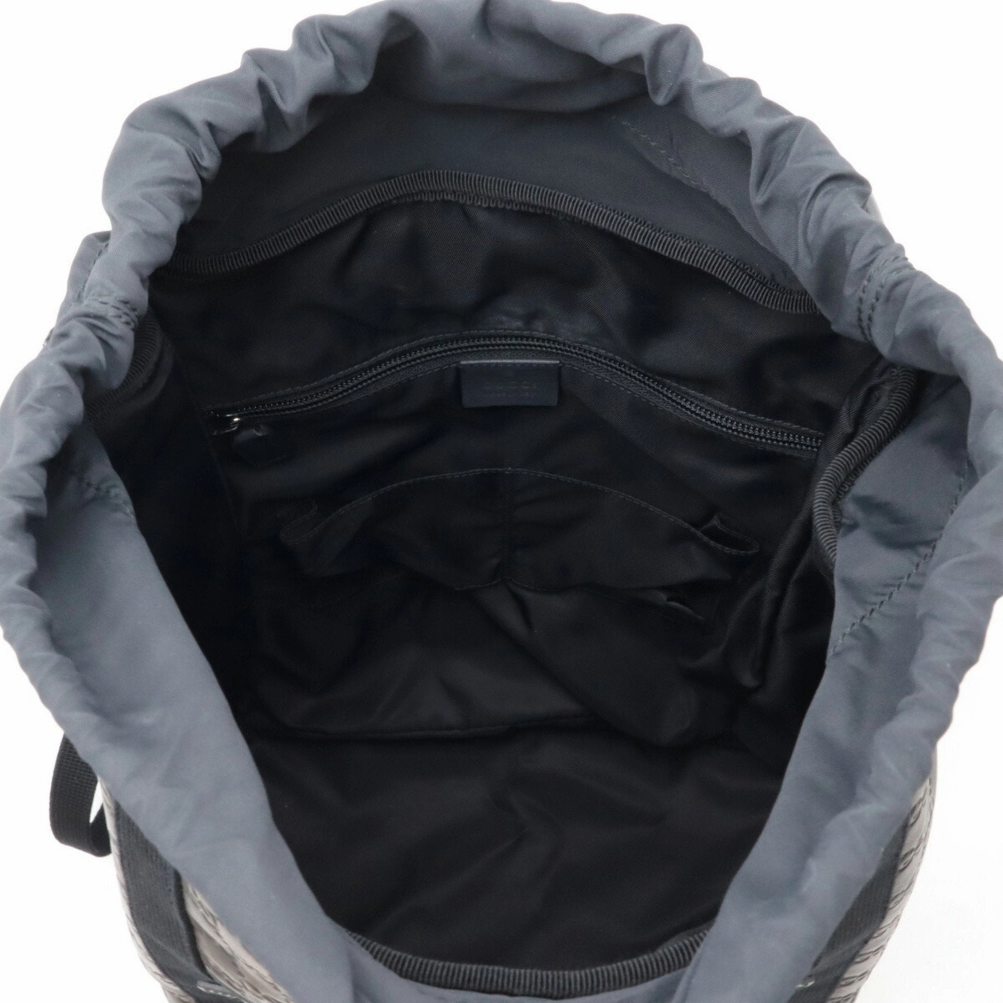 Gucci Black Rubber Leather Backpack ()