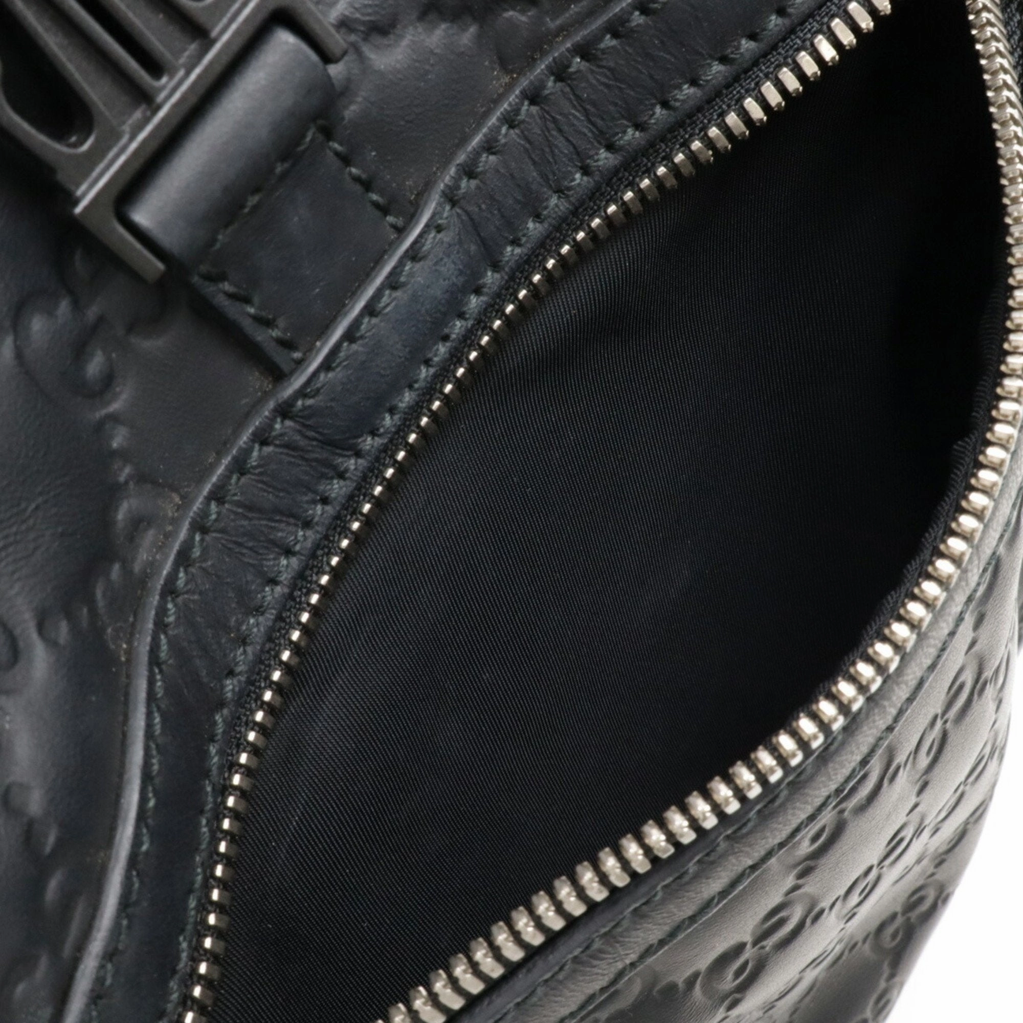 Gucci Black Rubber Leather Backpack ()