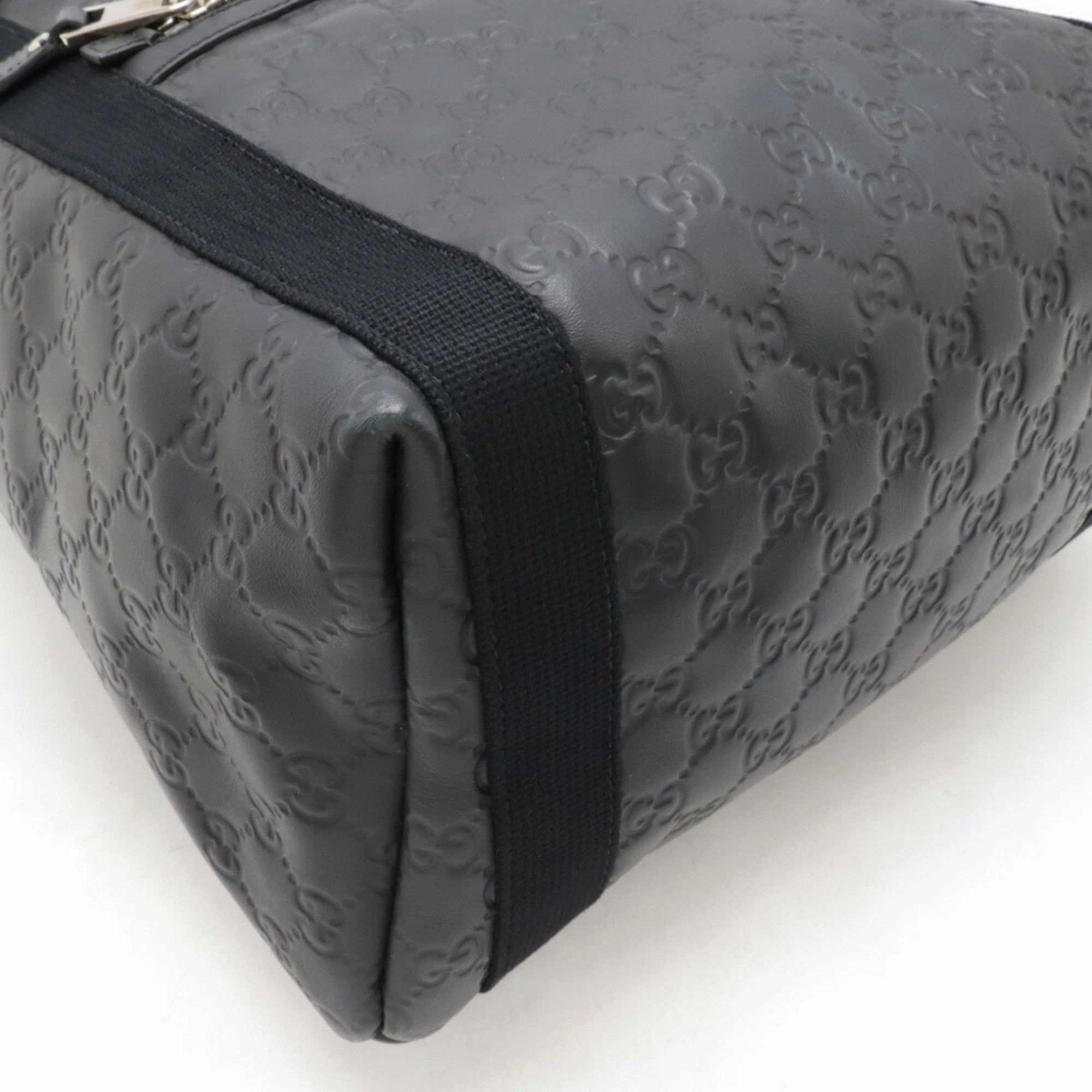 Gucci Black Rubber Leather Backpack ()