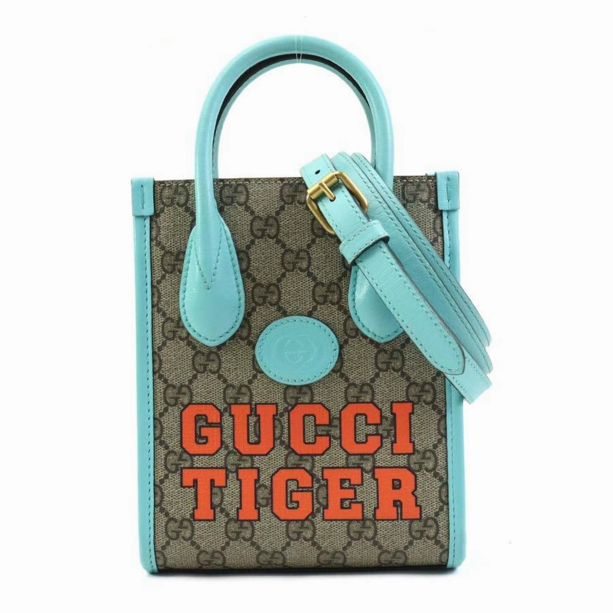 Gucci blue  Gg Supreme Handbag Shoulder Bag (Pre-Owned)