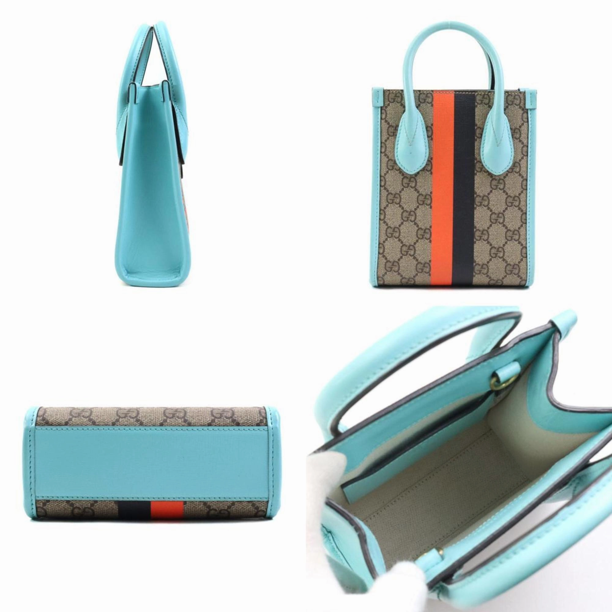 Gucci blue  Gg Supreme Handbag Shoulder Bag (Pre-Owned)