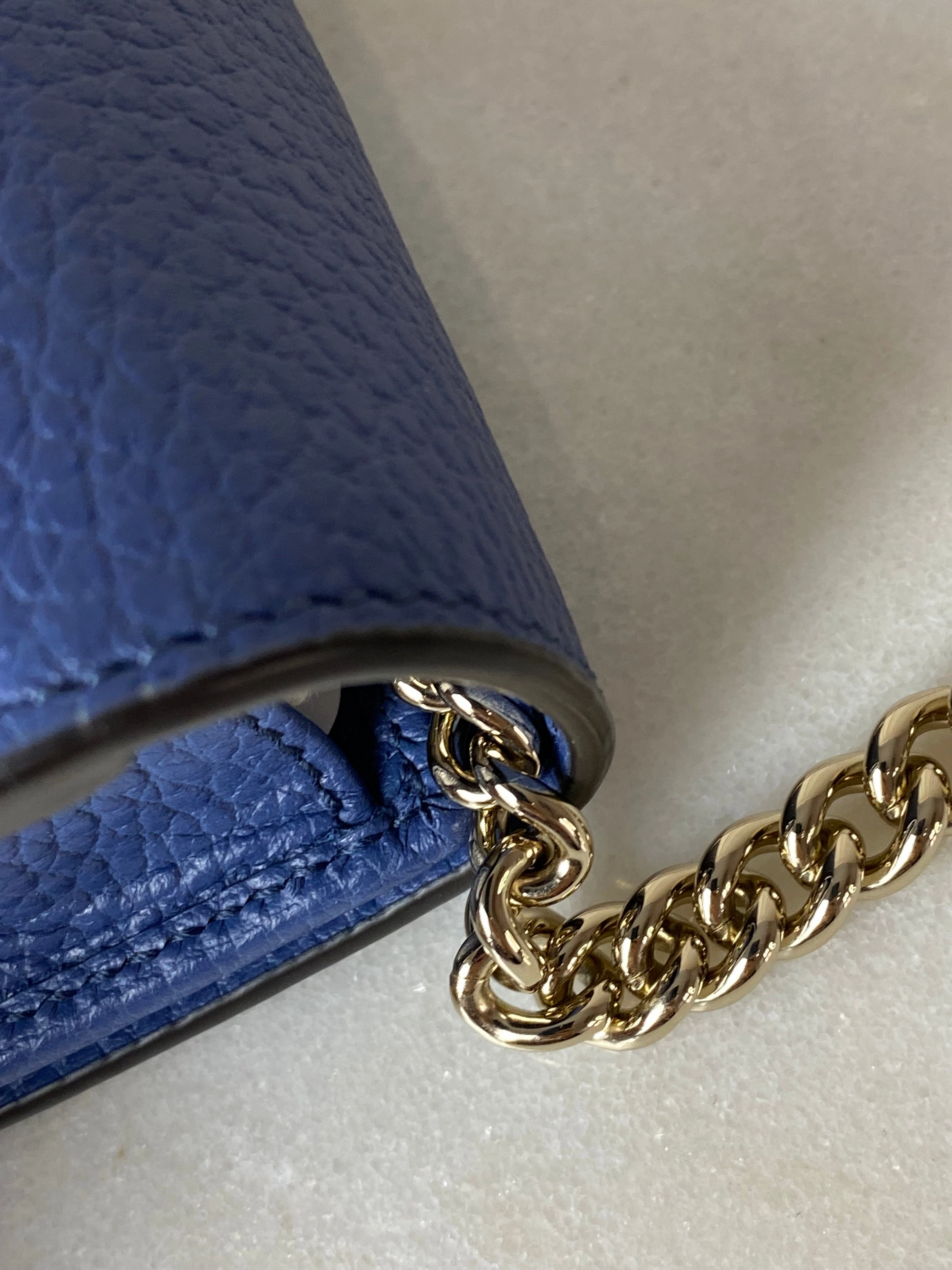 Gucci Blue Interlocking GG Shoulder WOC