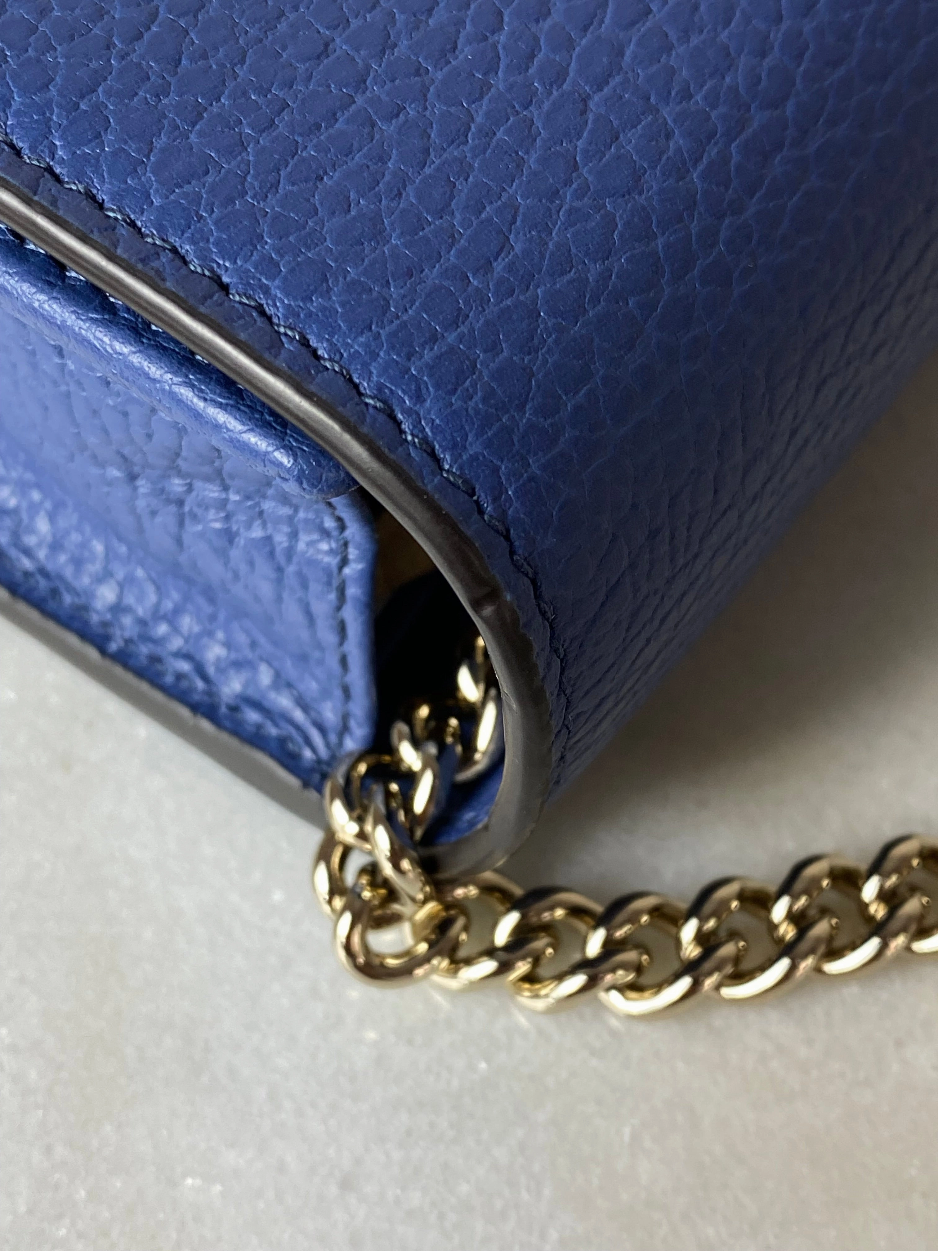 Gucci Blue Interlocking GG Shoulder WOC