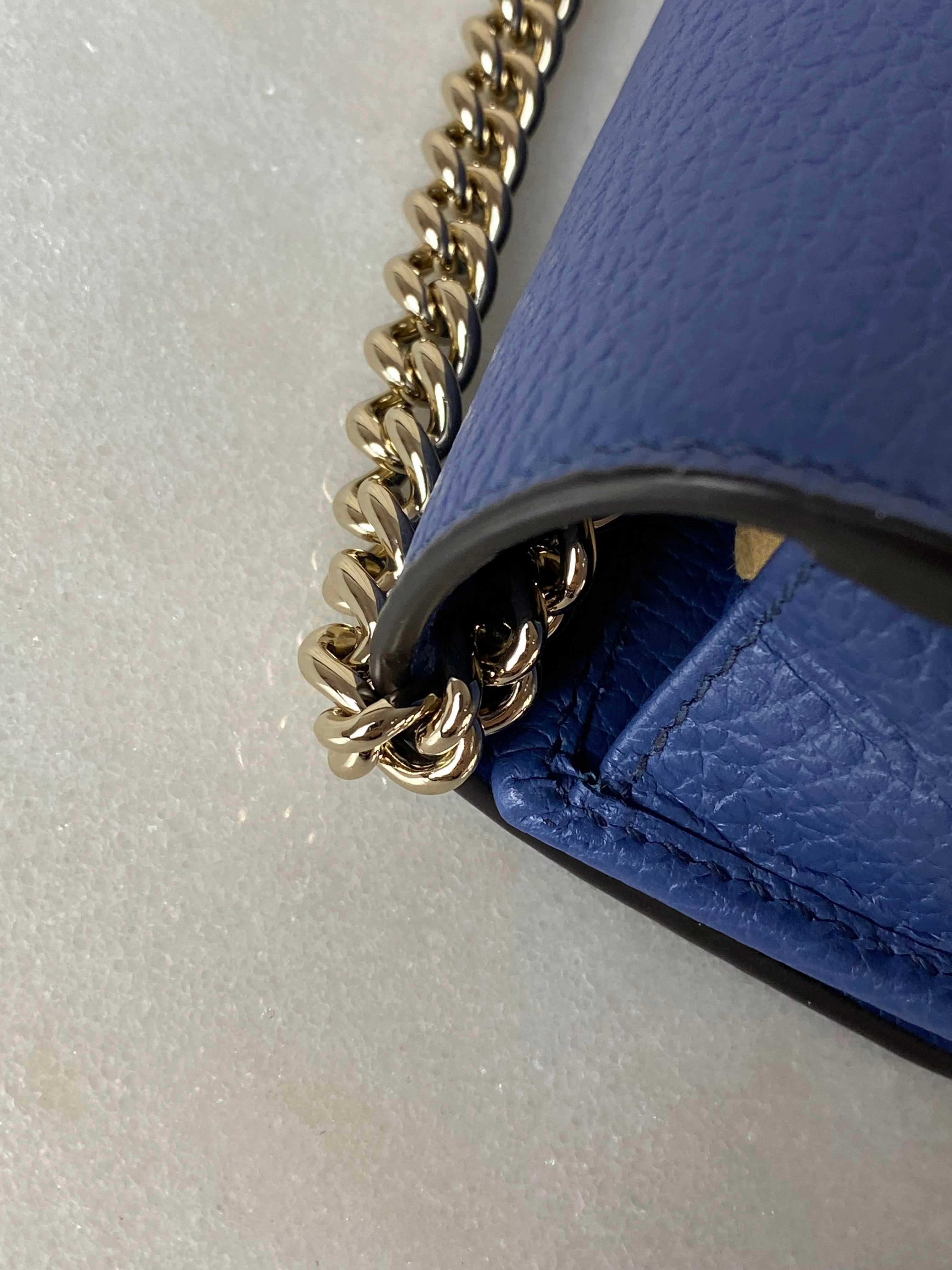 Gucci Blue Interlocking GG Shoulder WOC