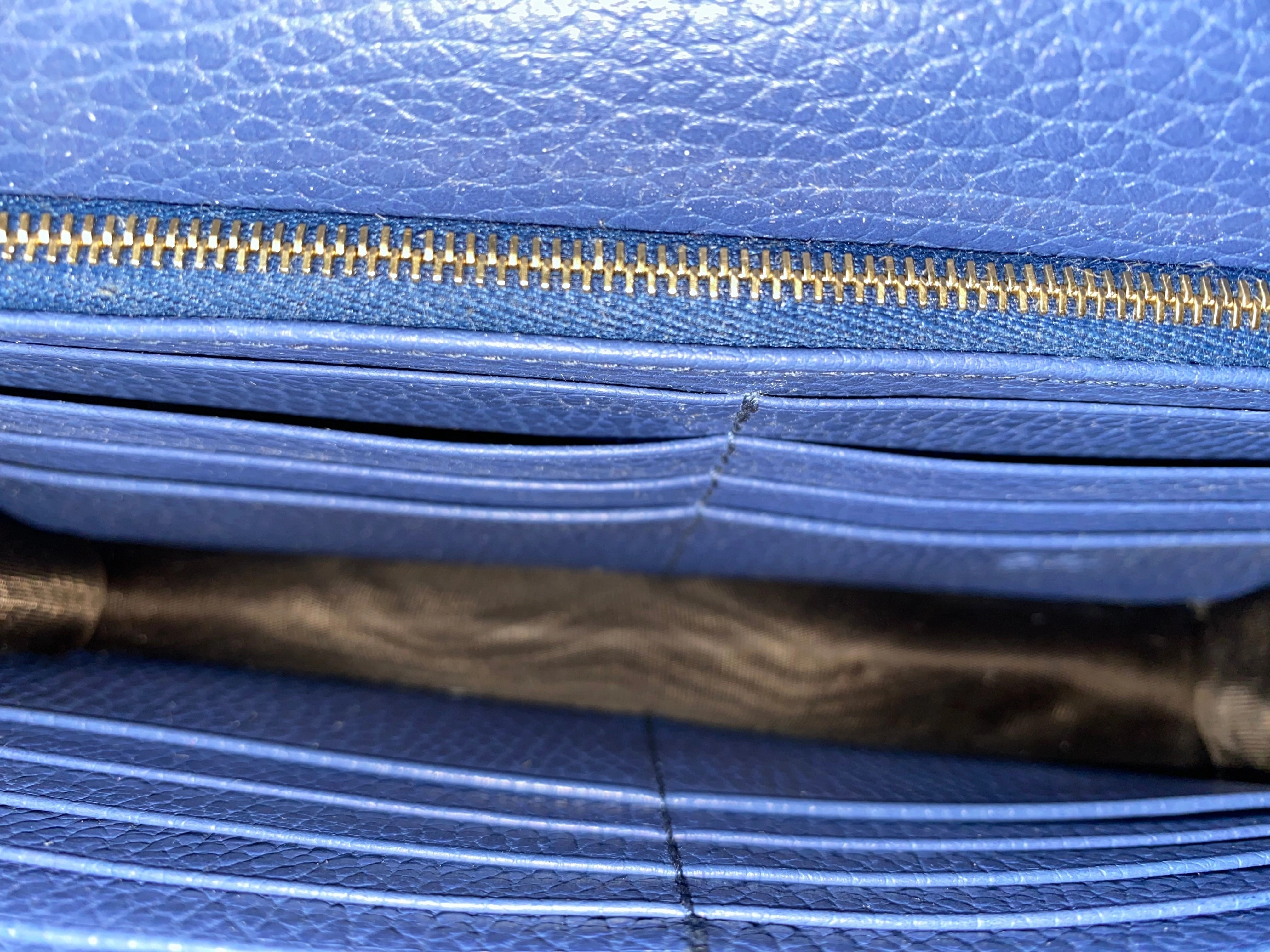 Gucci Blue Interlocking GG Shoulder WOC