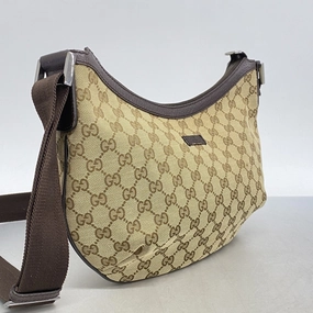 Gucci Brown Canvas Shoulder Bag ()