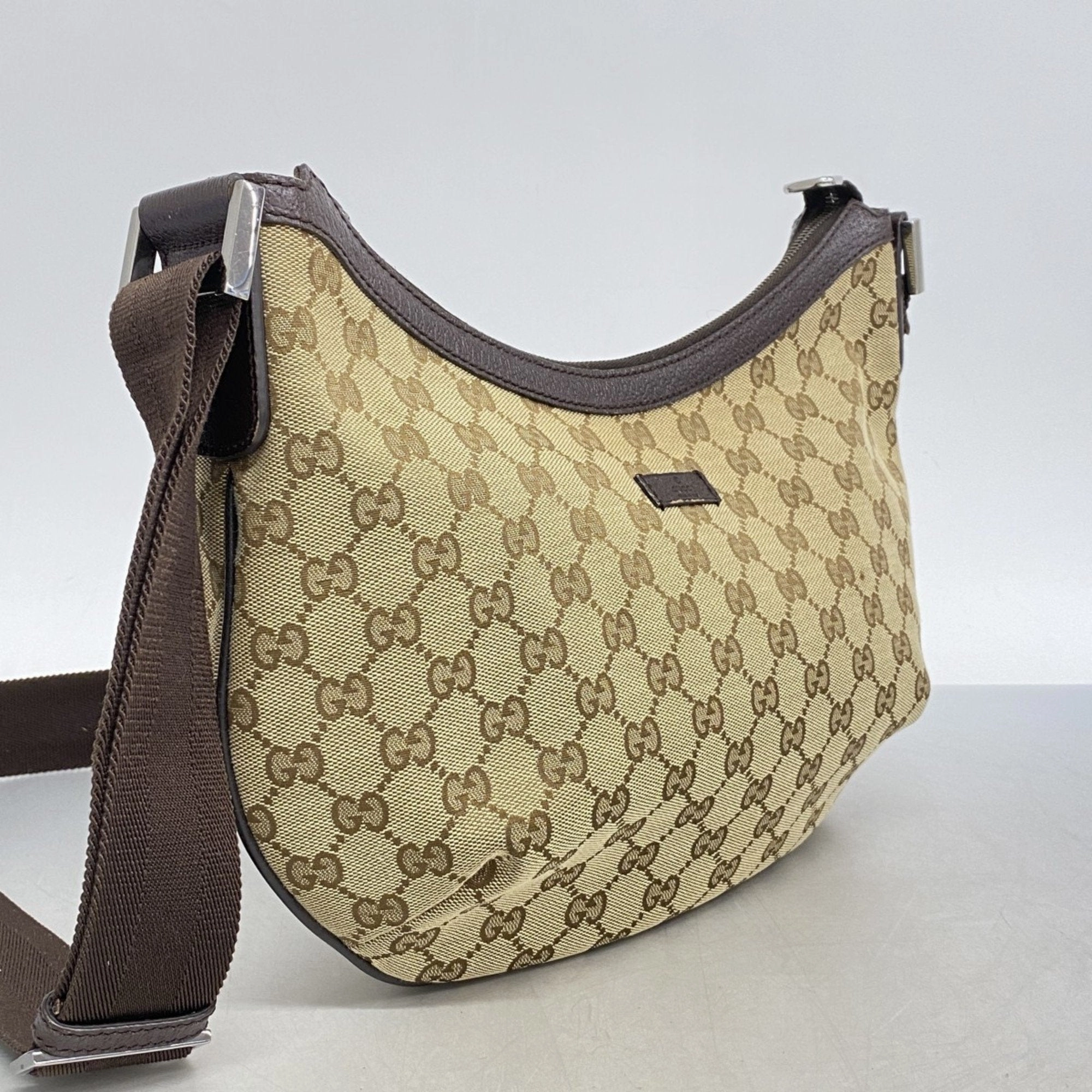 Gucci Brown Canvas Shoulder Bag ()