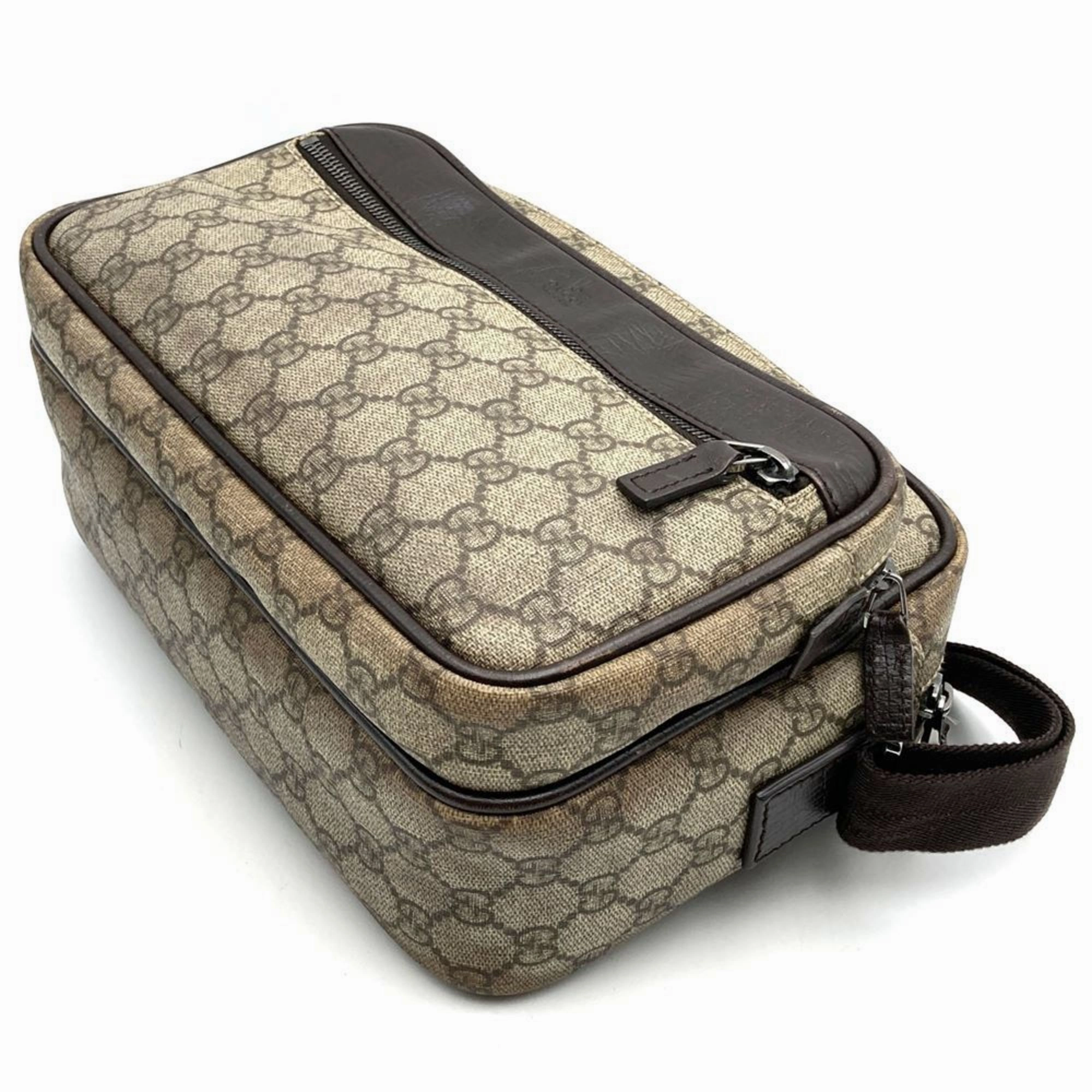 Gucci Brown Gg Supreme Pvc Shoulder Bag ()