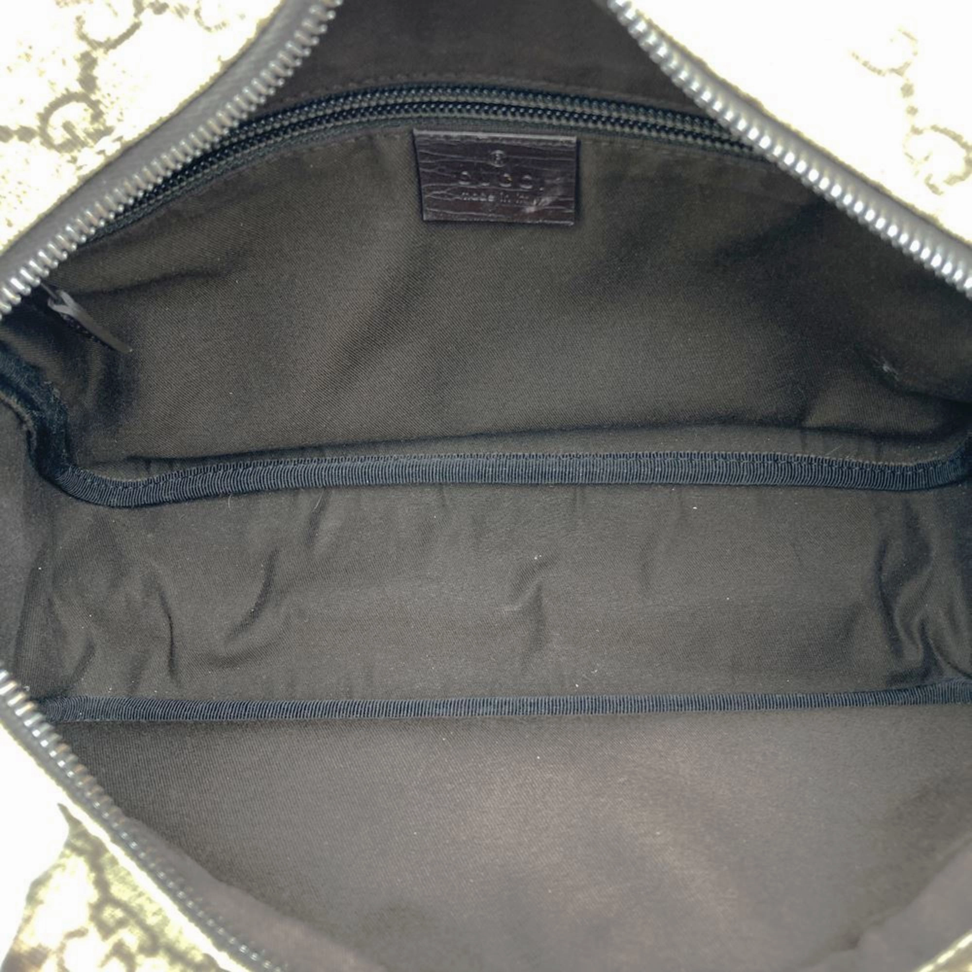 Gucci Brown Gg Supreme Pvc Shoulder Bag ()