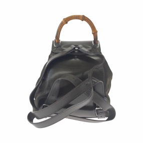 Gucci Brown Khaki Nylon Backpack ()