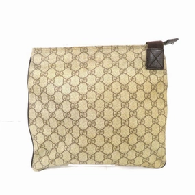 Gucci Brown Pvc Canvas Shoulder Bag ()