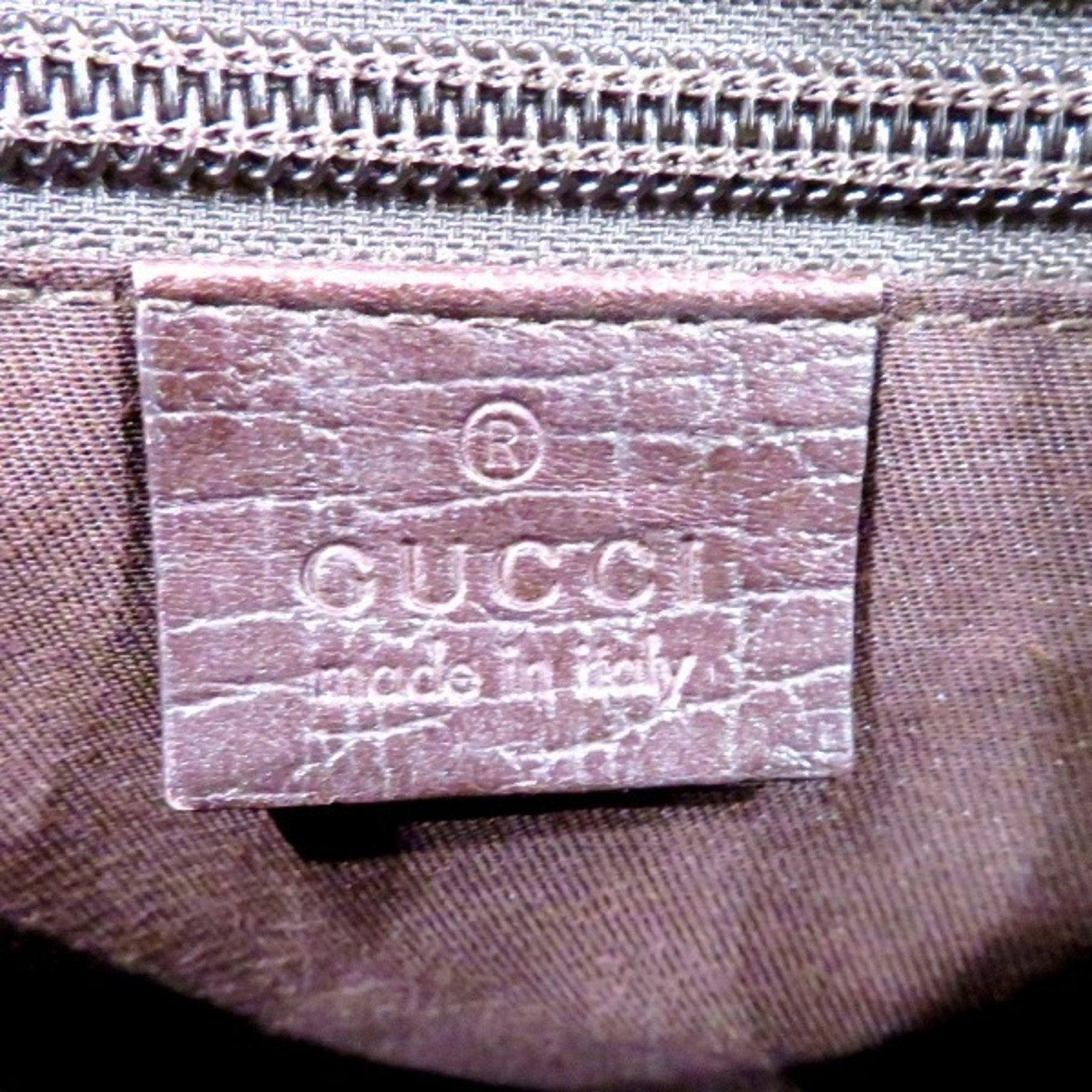 Gucci Brown Pvc Canvas Shoulder Bag ()
