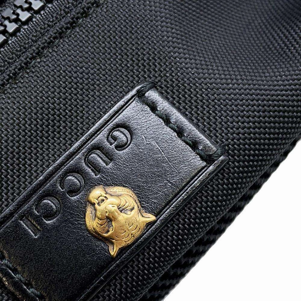 GUCCI Cherie Line Tiger Crossbody Bag Black477085 Nylon