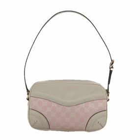 Gucci Crest Pink Leather Shoulder Bag ()