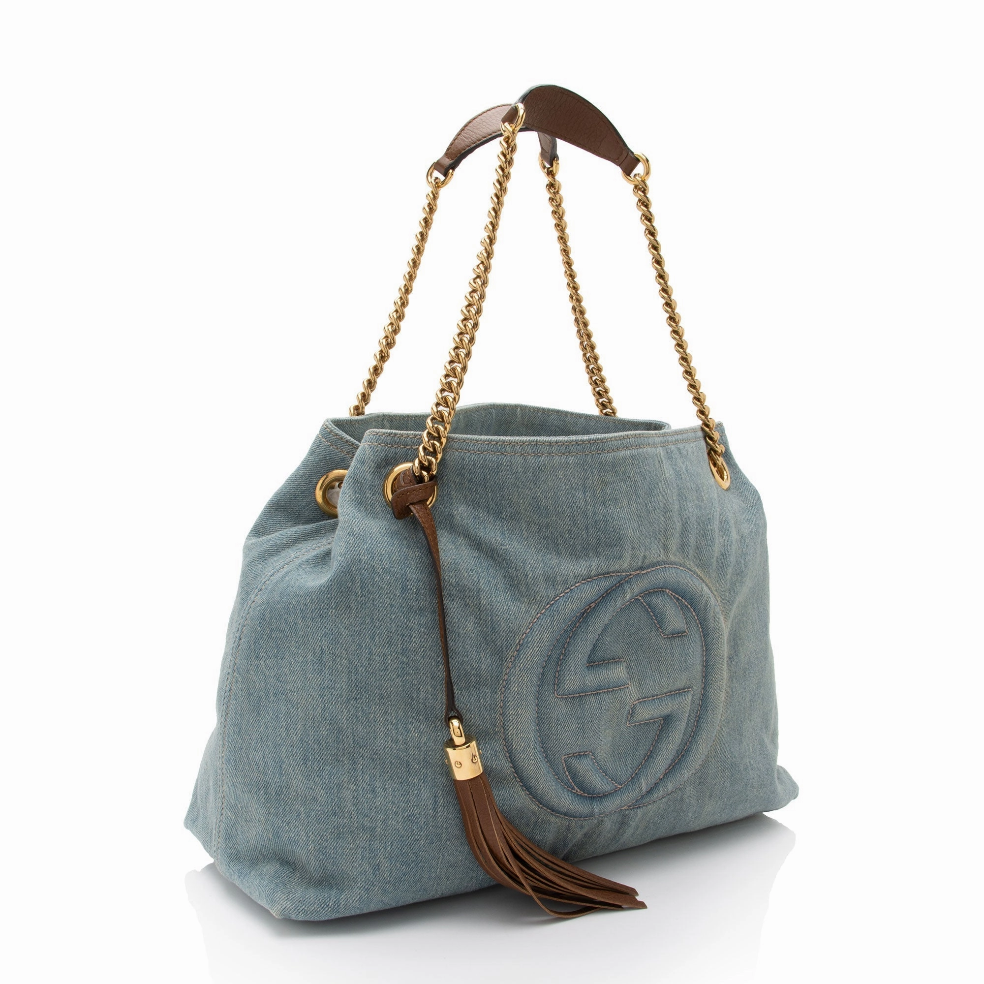 Gucci Denim Soho Medium Shoulder Bag (SHF-gKU581)