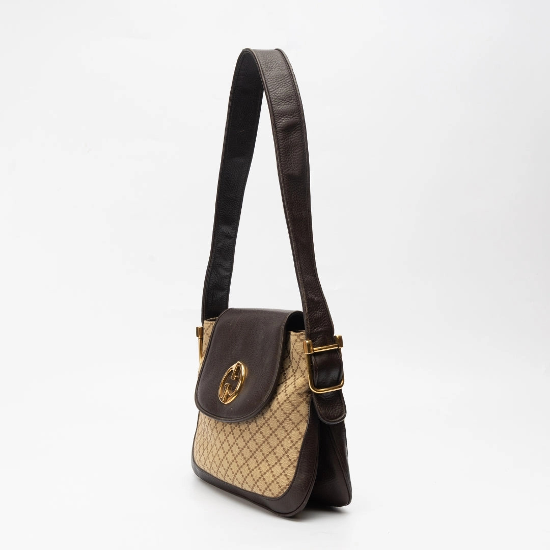 Gucci Diamante 1973 Canvas Shoulder Bag
