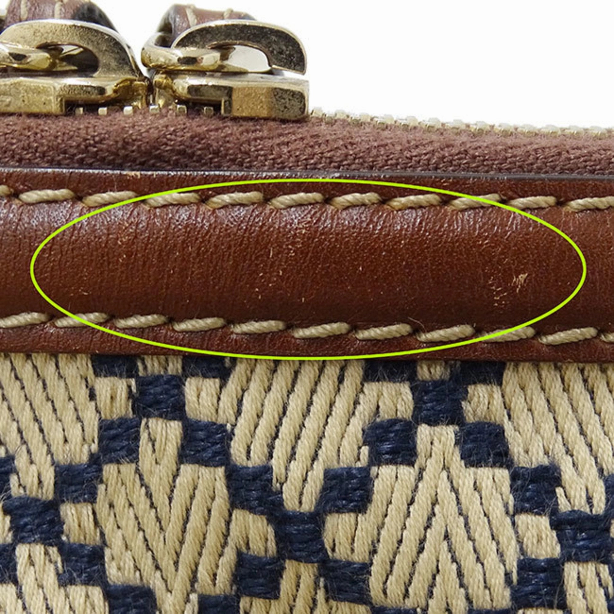 Gucci Diamante Beige Brown Canvas Handbag Shoulder Bag ()