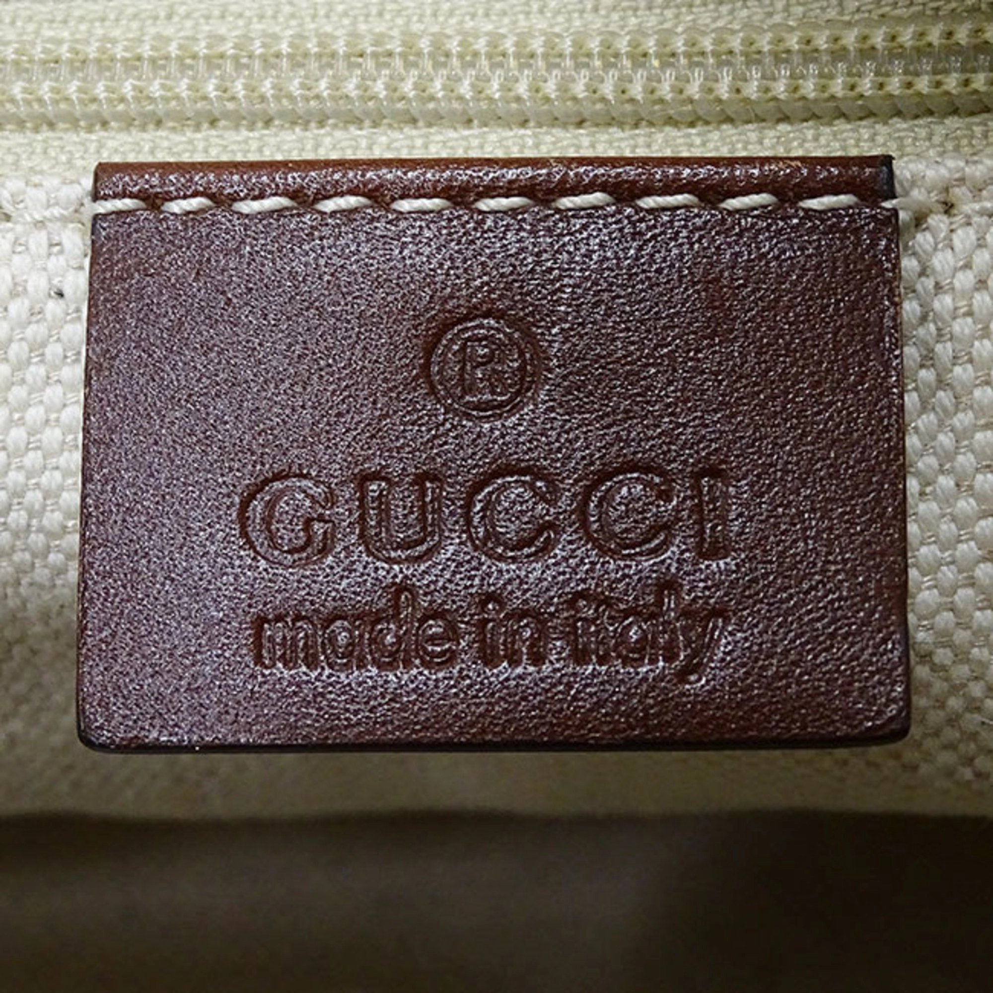 Gucci Diamante Beige Brown Canvas Handbag Shoulder Bag ()