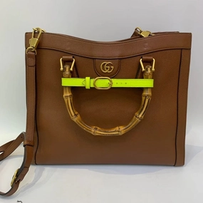 Gucci Diana Large Crossbody/Handbag in Brown Bamboo Leather