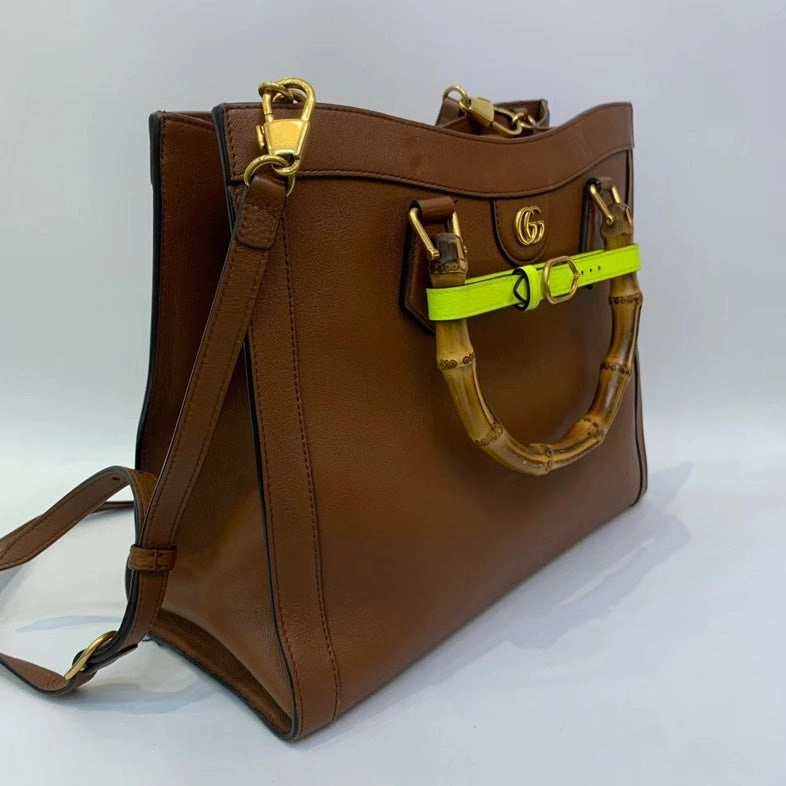 Gucci Diana Large Crossbody/Handbag in Brown Bamboo Leather