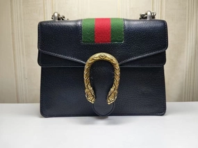 Gucci Dionysus Black Leather Shoulder Bag Small