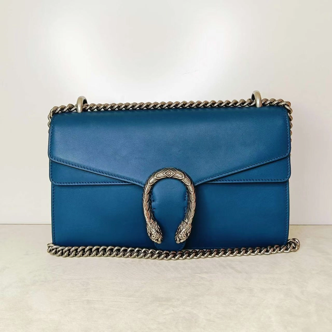Gucci Dionysus Blue Leather Shoulder Bag