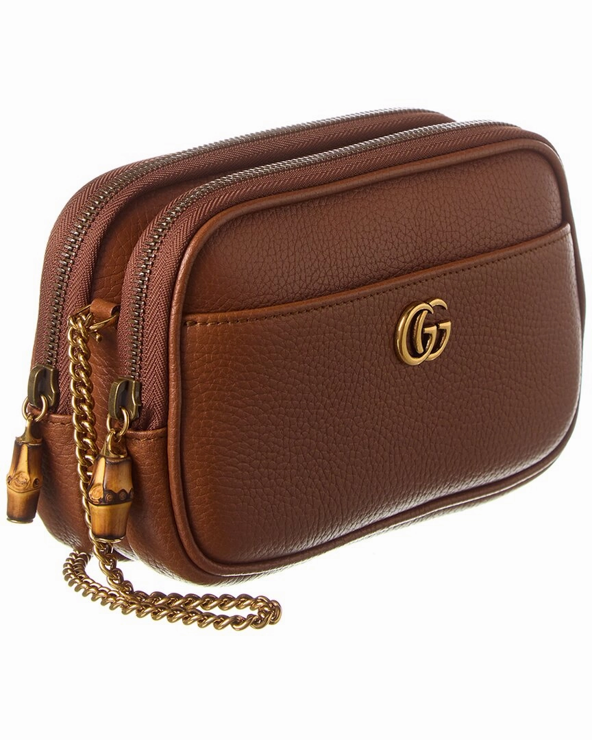 Gucci Double G Super Mini Leather Crossbody