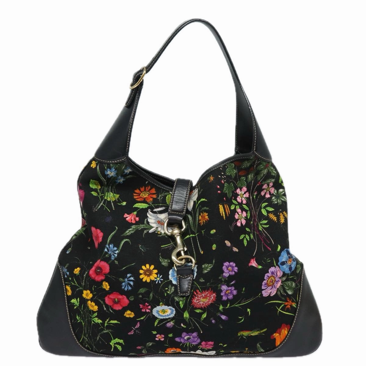 GUCCI Flora Jackie Shoulder Bag Canvas Multicolor 153693  13815