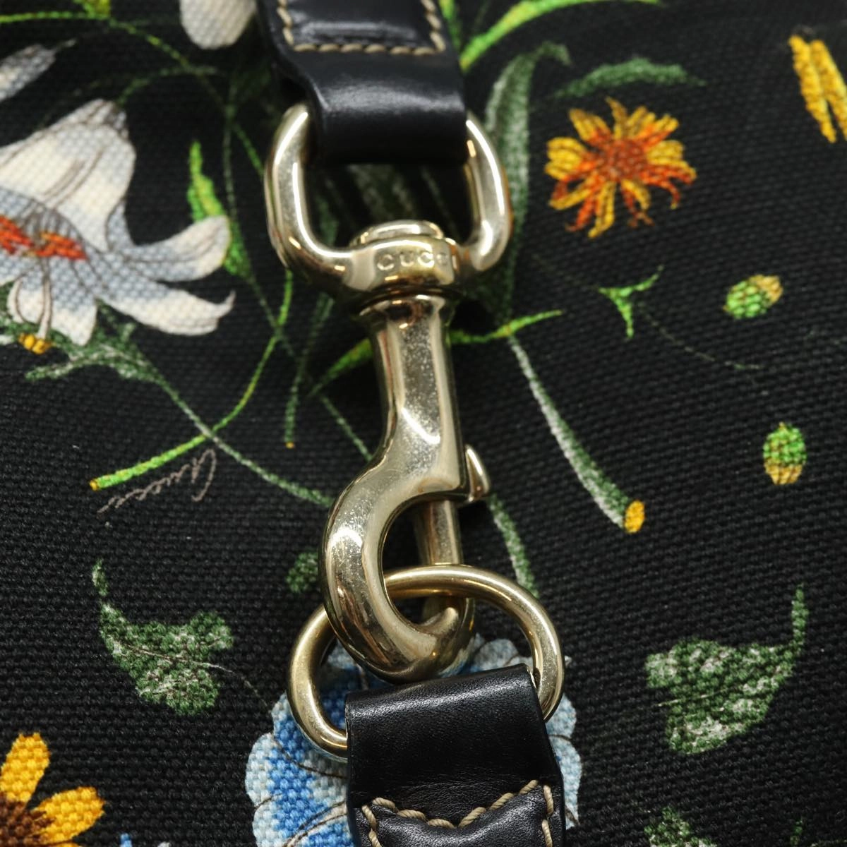 GUCCI Flora Jackie Shoulder Bag Canvas Multicolor 153693  13815