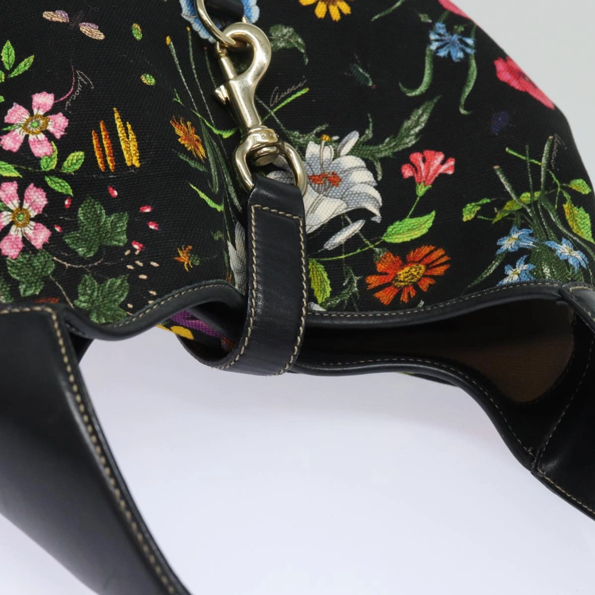 GUCCI Flora Jackie Shoulder Bag Canvas Multicolor 153693  13815