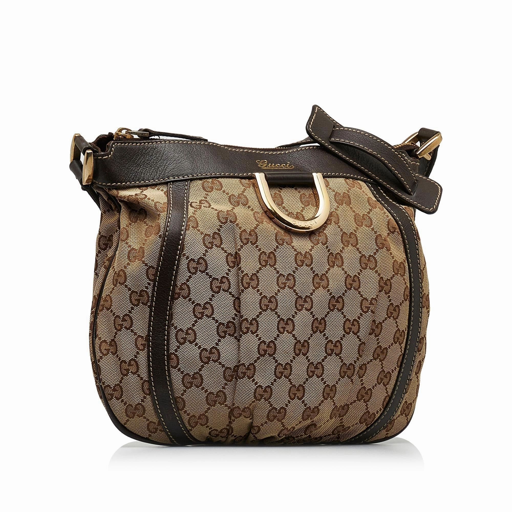 Gucci GG Canvas Abbey D-Ring Crossbody Bag (SHG-ThMn65)