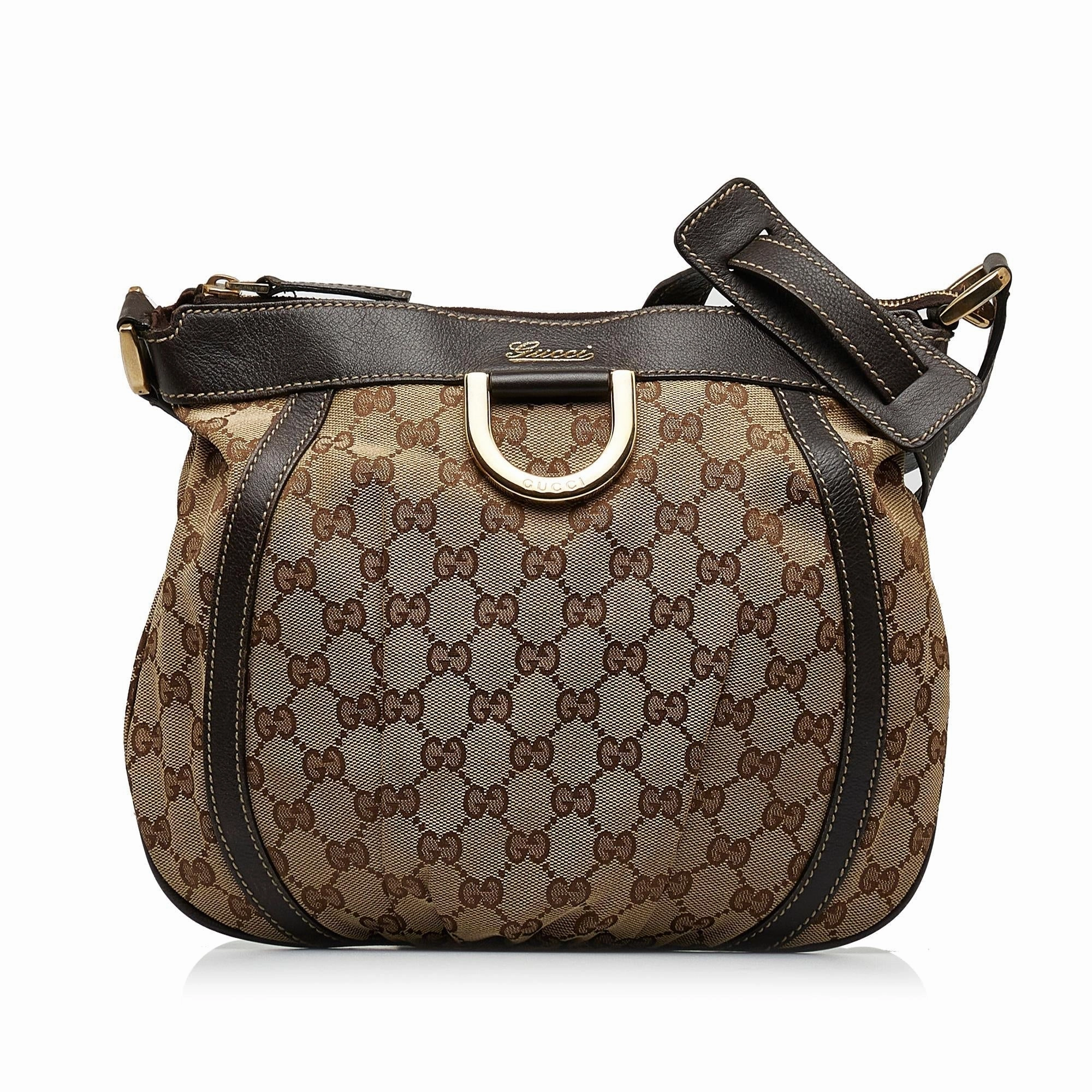 Gucci GG Canvas Abbey D-Ring Crossbody Bag (SHG-ThMn65)