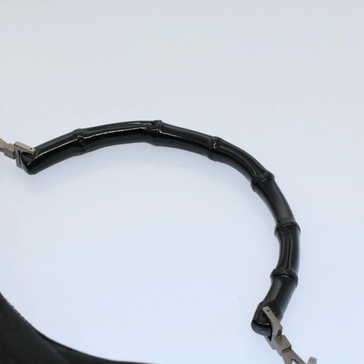 GUCCI GG Canvas Bamboo Shoulder Bag Black 000 0531 002058  ep1777