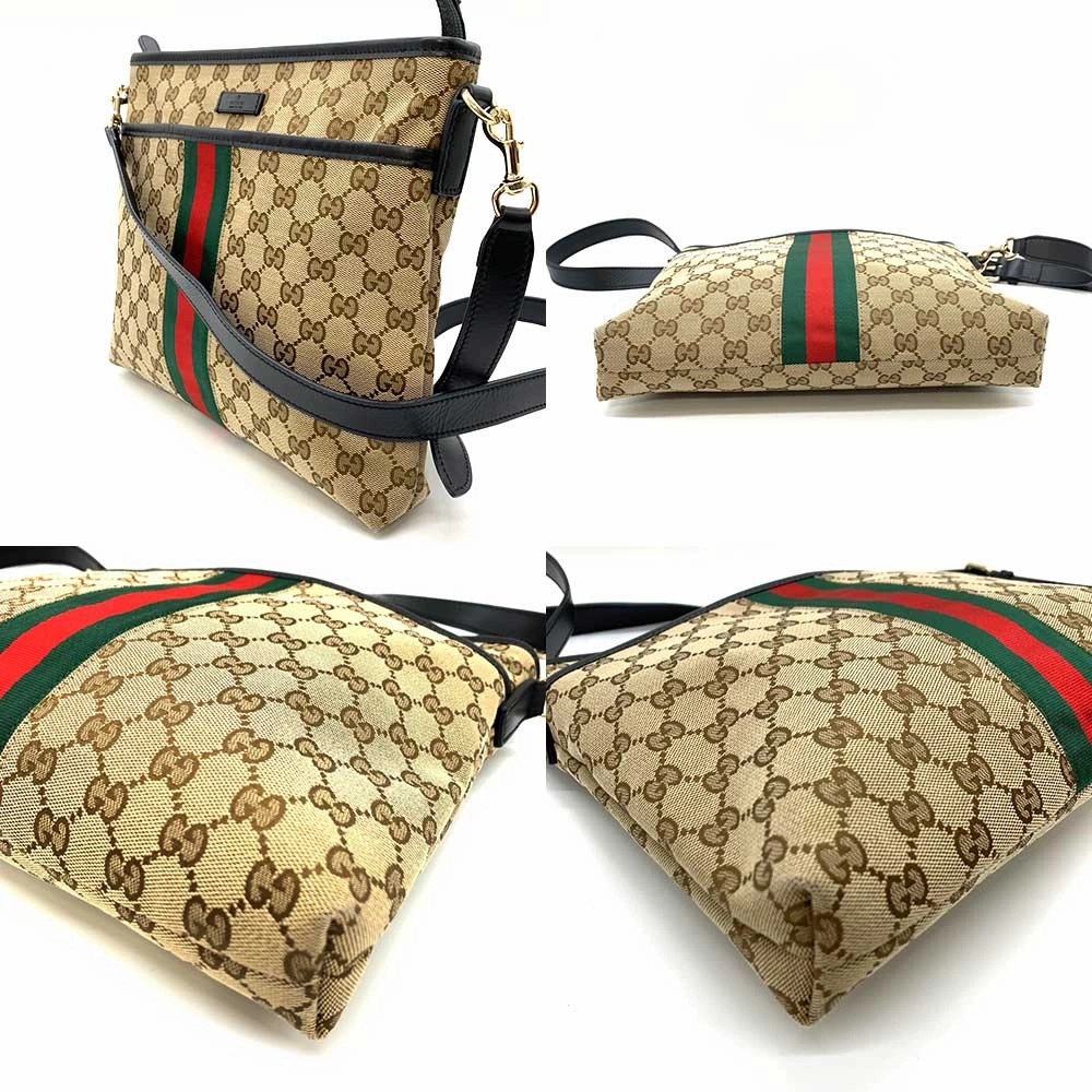 Gucci GG Canvas Leather Shoulder Bag