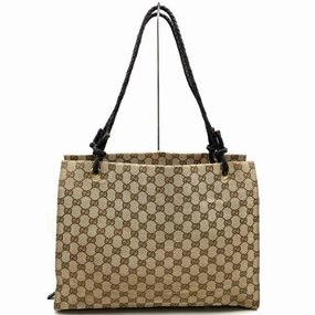 Gucci  Gg Canvas Leather Shoulder Bag Tote Bag (Pre-Owned)