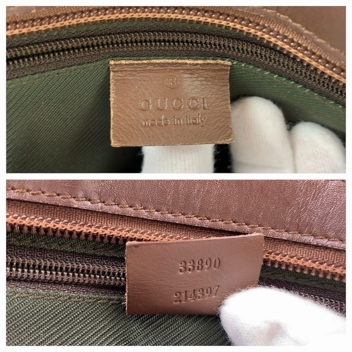 Gucci GG Canvas Leather Tote Shoulder Bag