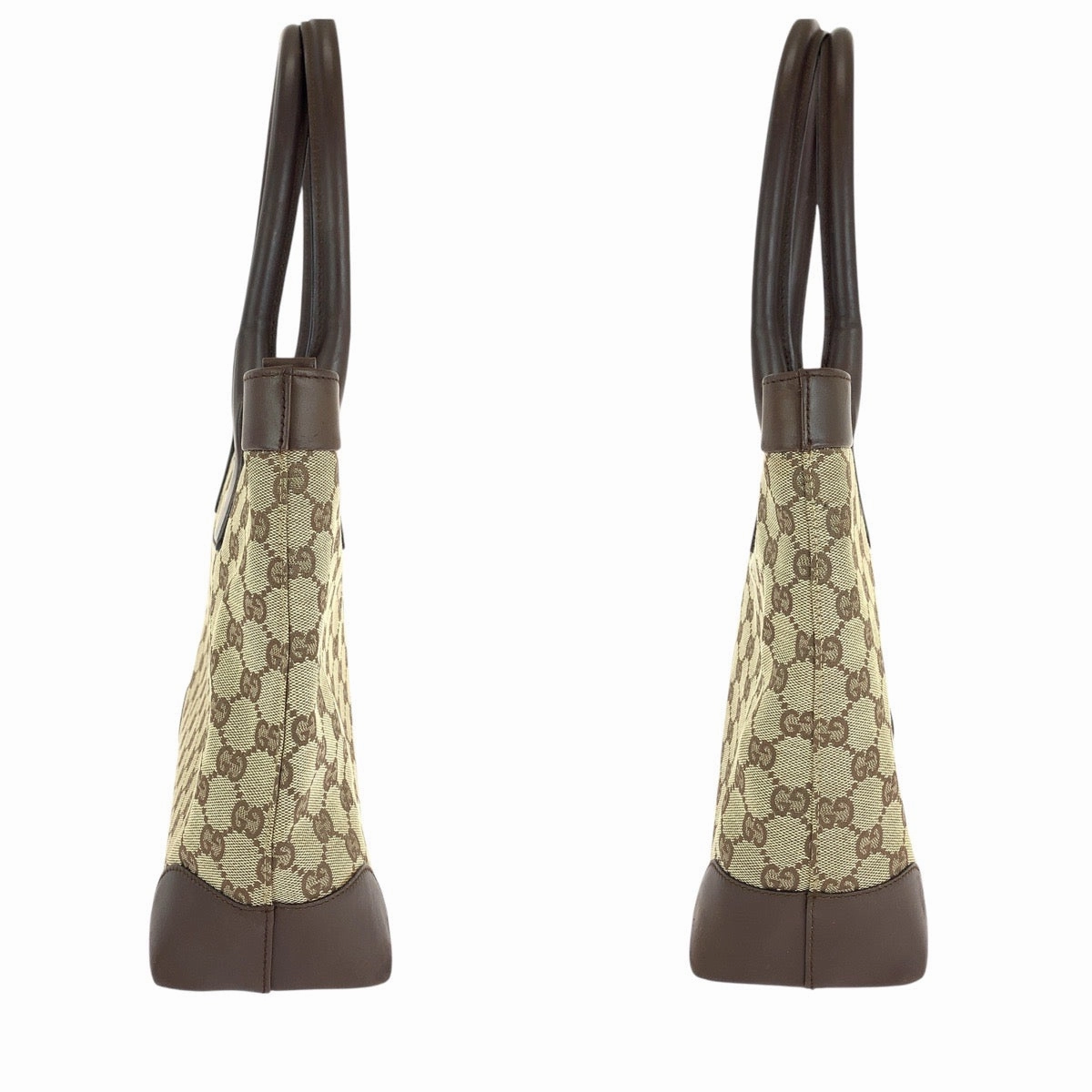 Gucci GG Canvas Leather Tote Shoulder Bag