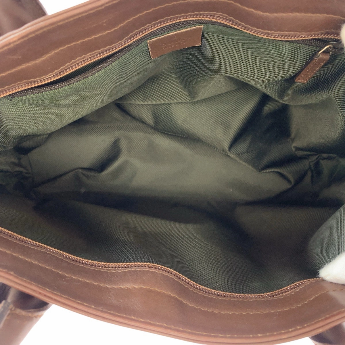 Gucci GG Canvas Leather Tote Shoulder Bag