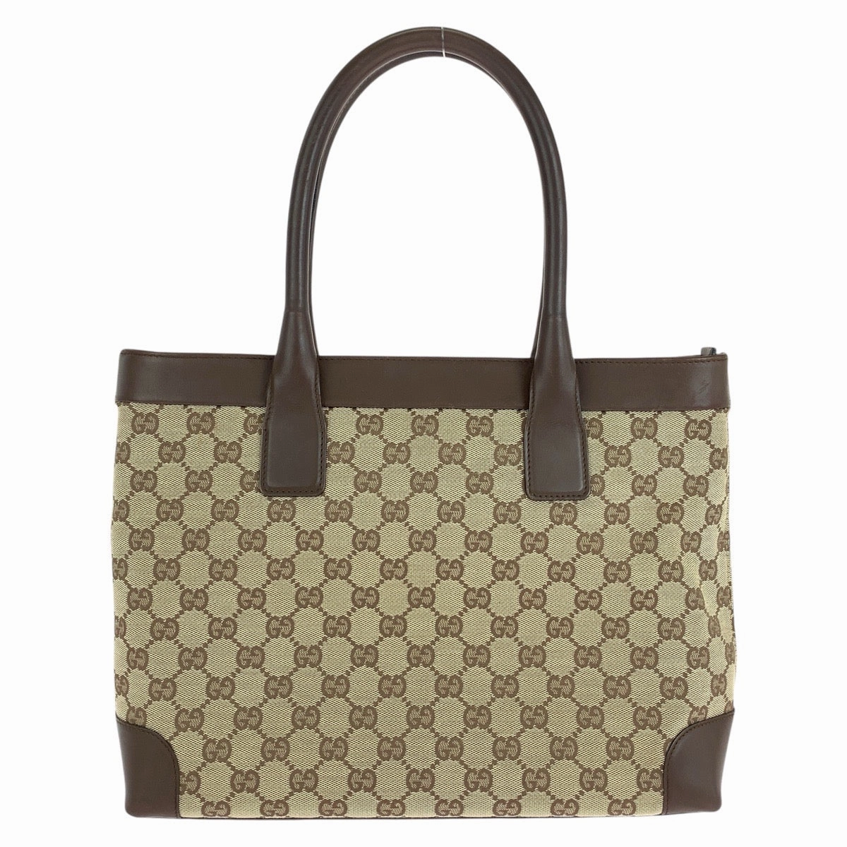 Gucci GG Canvas Leather Tote Shoulder Bag