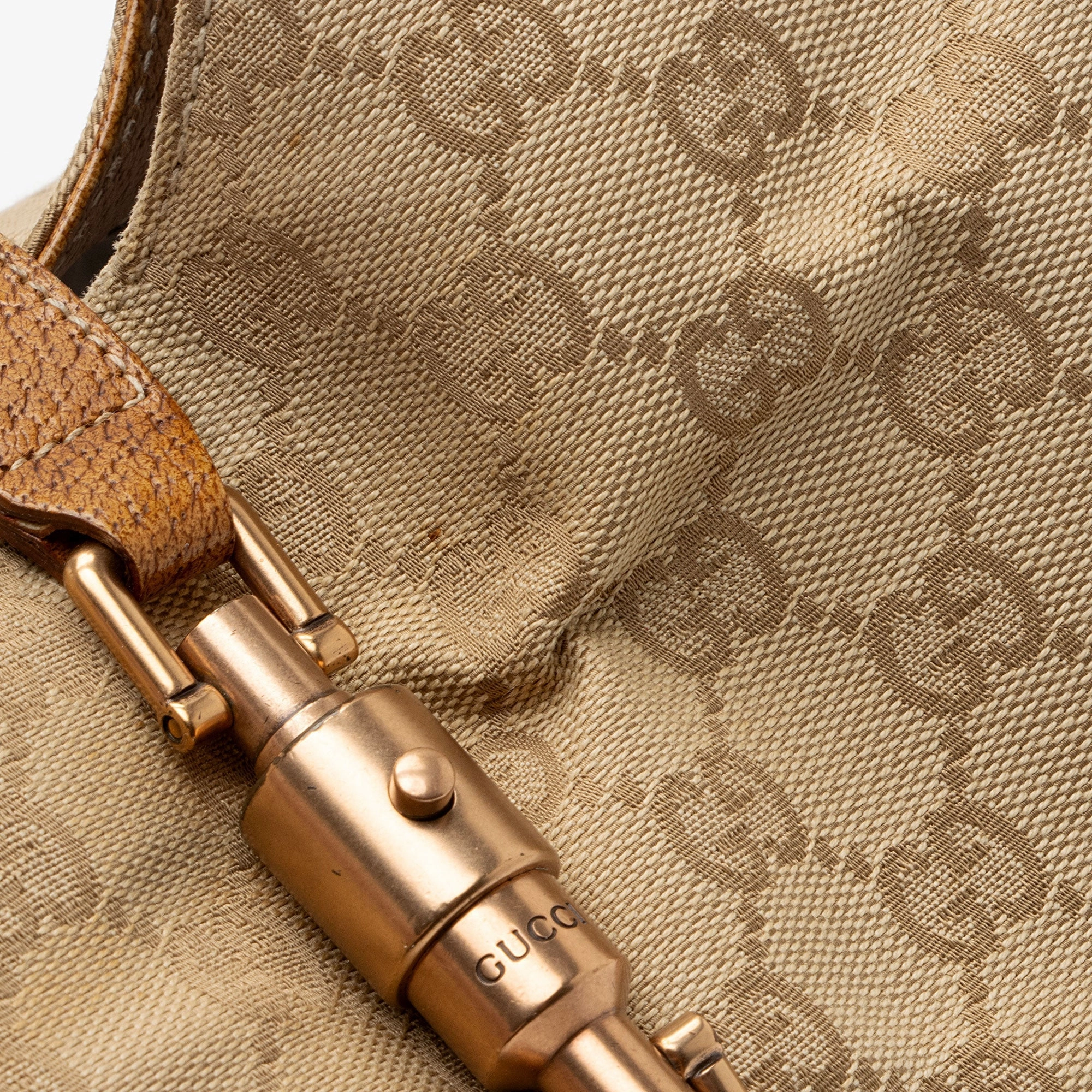 Gucci GG Canvas Nailhead Bardot Large Shoulder Bag (SHF-FHIG8i)