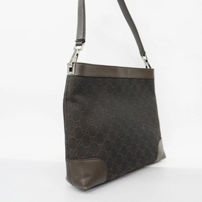 GUCCI  GG Canvas Shoulder Bag 143745 Women's Shoulder Bag Brown