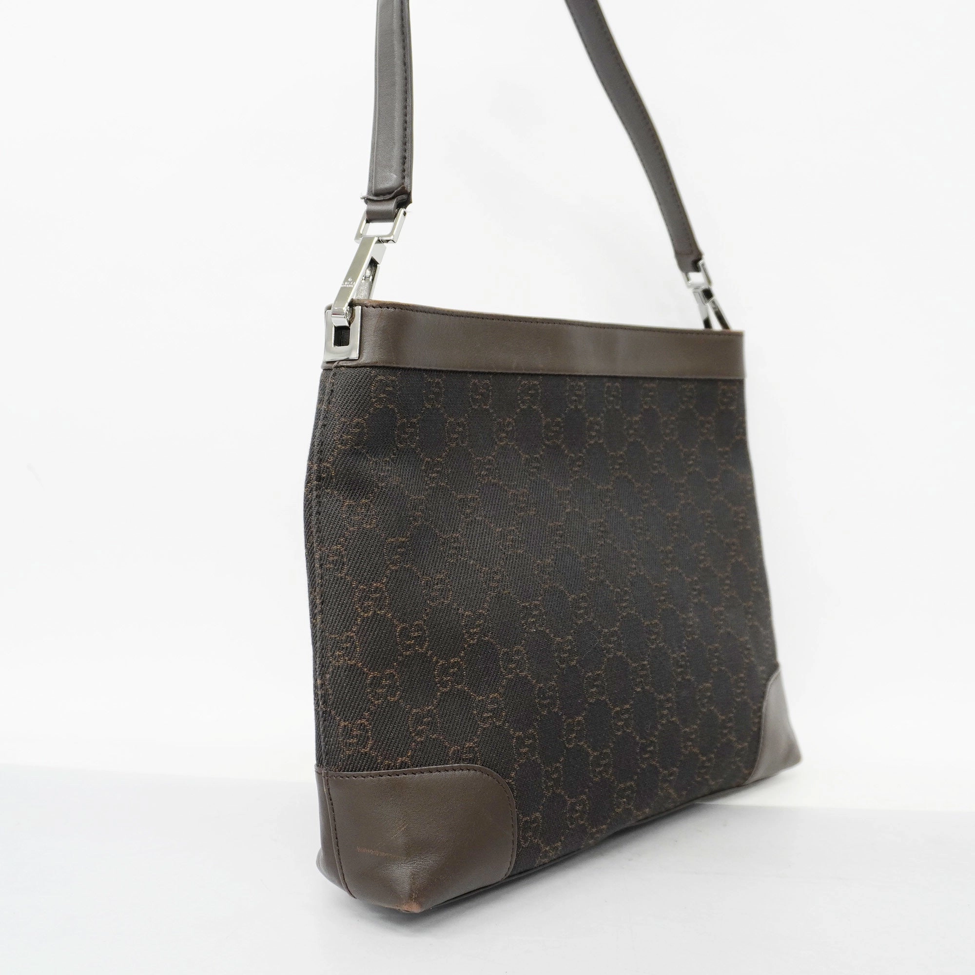 GUCCI  GG Canvas Shoulder Bag 143745 Women's Shoulder Bag Brown