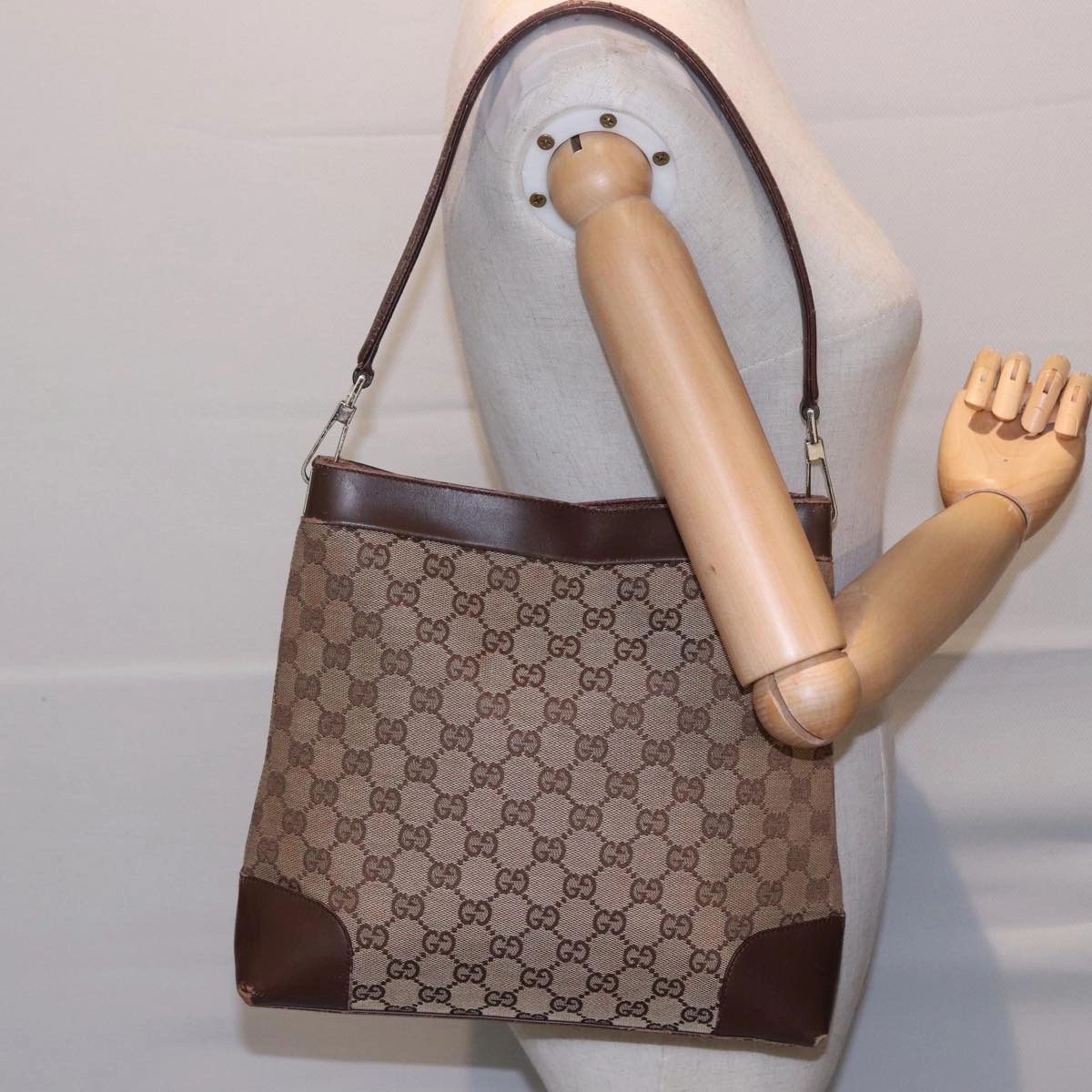 GUCCI GG Canvas Shoulder Bag Beige 001 4231  79419