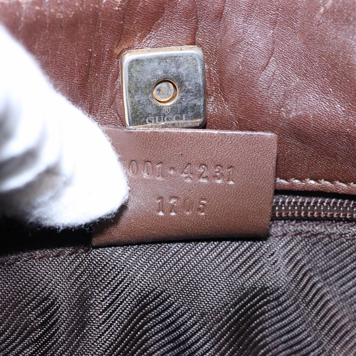 GUCCI GG Canvas Shoulder Bag Beige 001 4231  79419