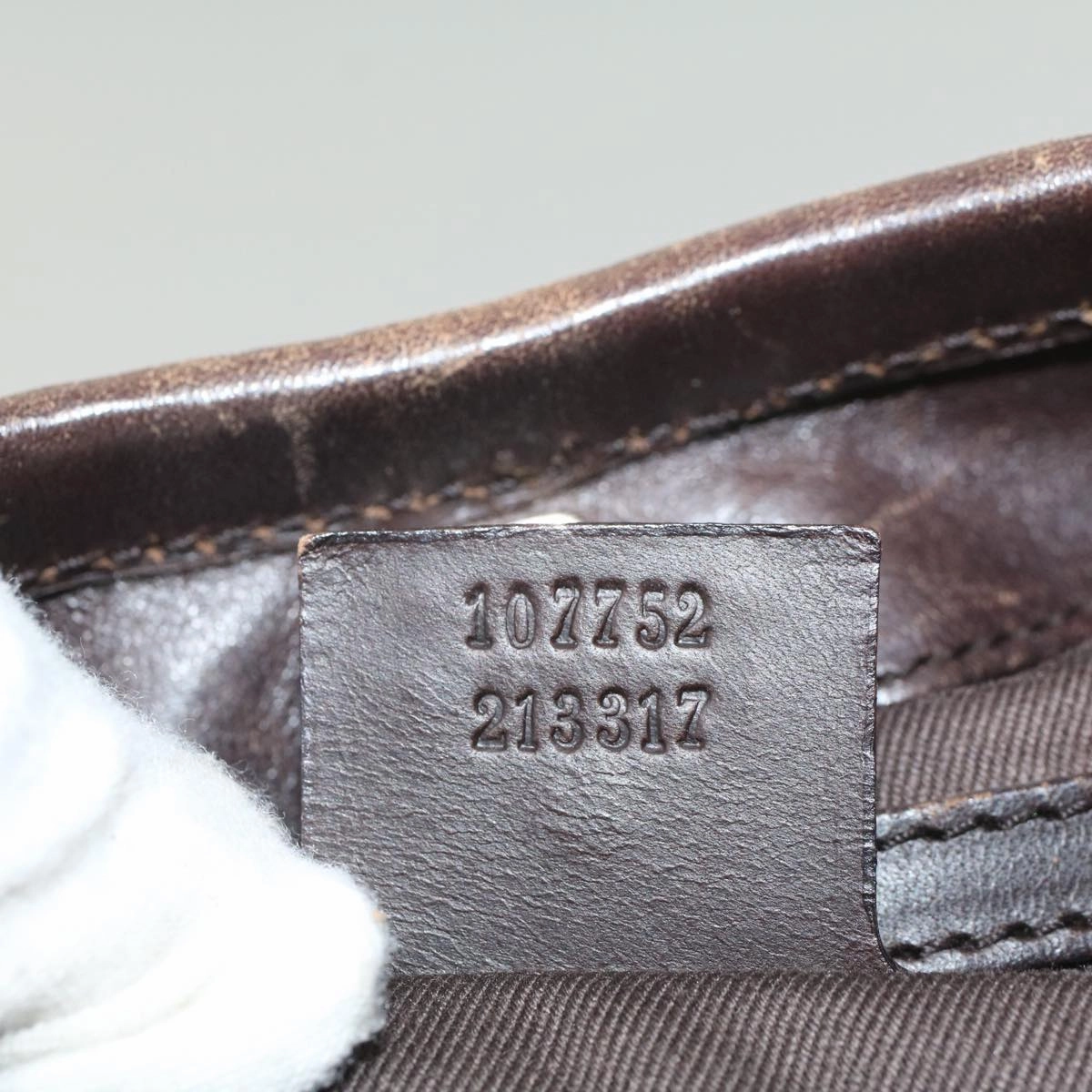 GUCCI GG Canvas Shoulder Bag Beige 107752  8859